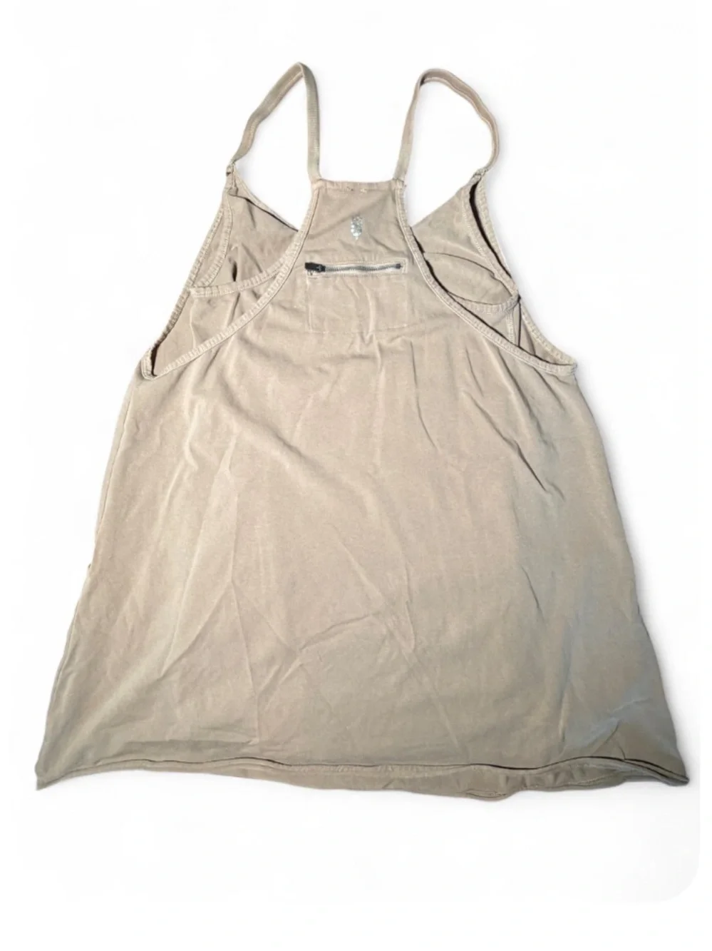 Free People FP Movement Hot Shot Mini Dress Taupe S/P Built In Shorts